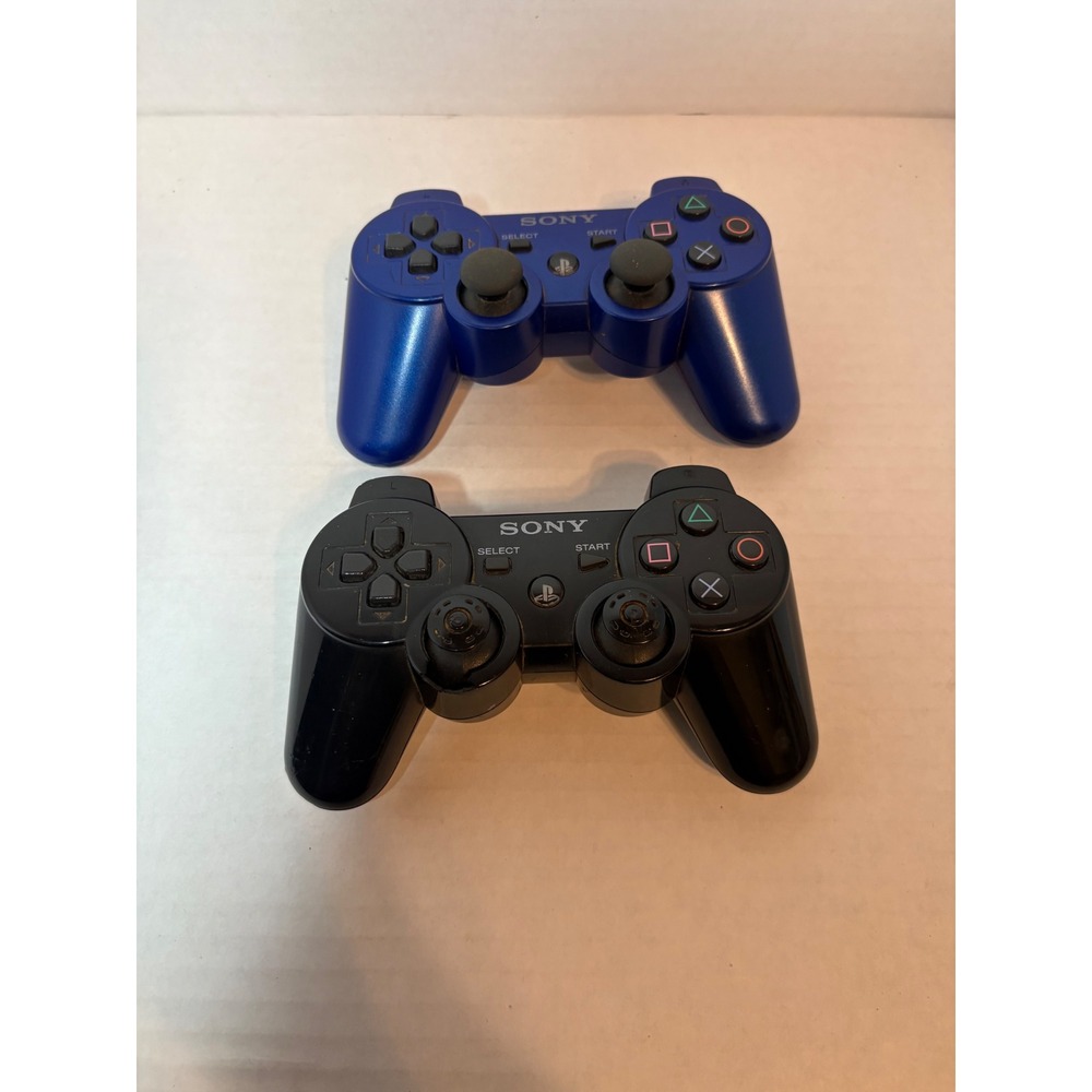 Sony PlayStation 3 DualShock 3 Wireless Controller Lot Blue Black CECHZC2U PS3
